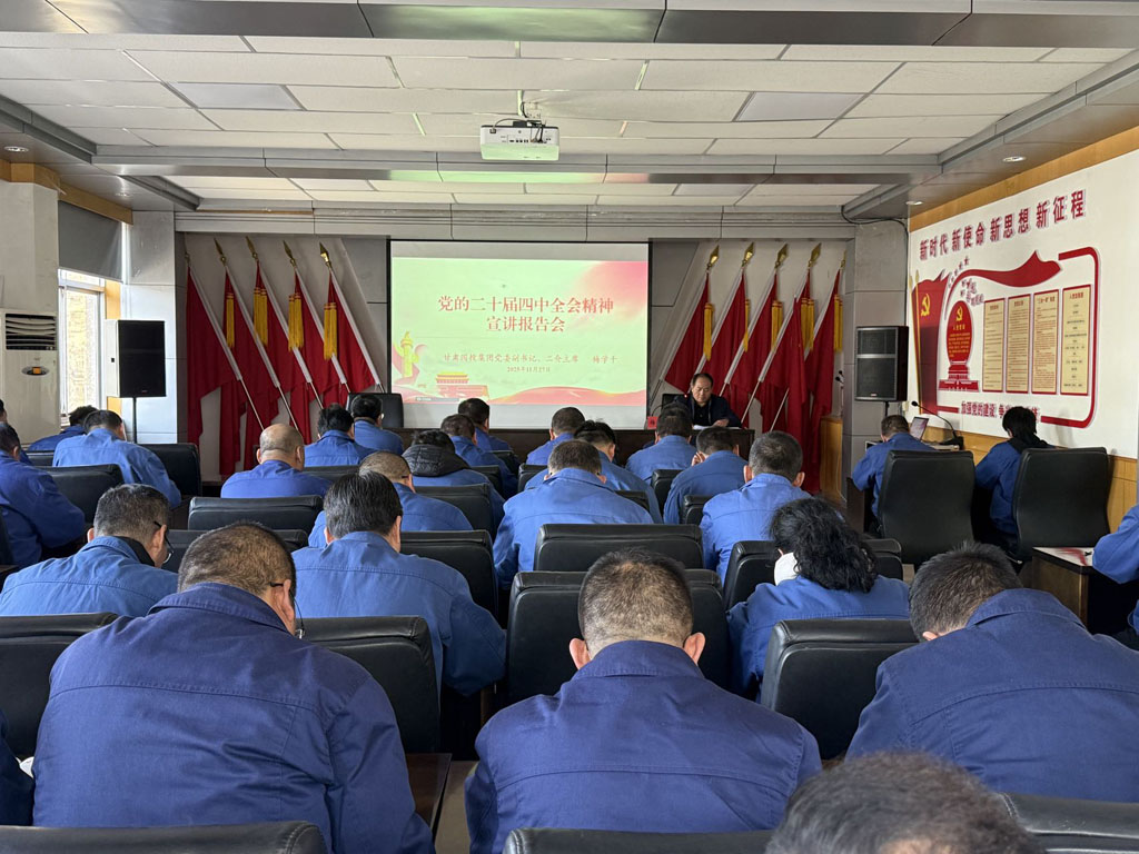 甘肅國投集團(tuán)黨委副書記、工會主席梅學(xué)千到星火數(shù)控公司宣講黨的二十屆四中全會精神